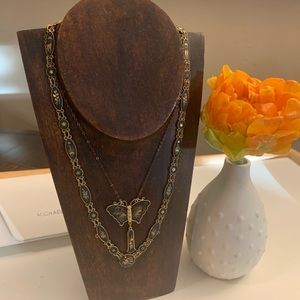 Gorgeous vintage set necklace and suspended pendant